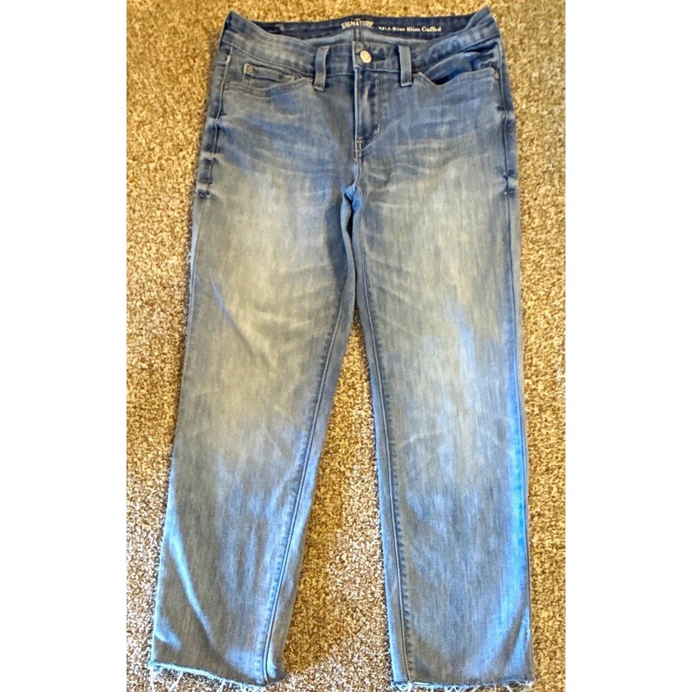Signature by Levi Strauss & Co. Slim Fit Jeans Women’s 4 Blue Medium Wash Cuffed